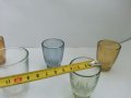 Стъклени чаши чашки цветно стъкло, снимка 8