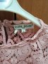 Розова дантелена блуза отдолу с потниче Лр., снимка 1