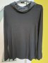 Дамска блуза черно поло с яка Pompoos, снимка 1 - Блузи с дълъг ръкав и пуловери - 40852939