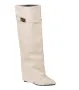 Ботуши на платформа - светлобежова кожа - K-40, снимка 2