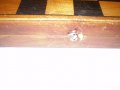 Стара дървена дъска -кутия за игра на шах, снимка 4