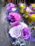 Кашпи с рози от креп хартия!!, снимка 1 - Подаръци за жени - 43791679