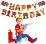 Пожарна Пожарникарска кола кран Happy Birthday на въже Парти Гирлянд Банер Флаг, снимка 2