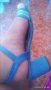 Сини сандали от набук, снимка 4
