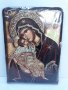 Много голяма икона на платно , р-р А3 , със Света Богородица майка , р-ри 45 / 32 / 1,5 см , снимка 3