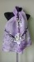 Шал ОРХИДЕИ С КАПКИ ДЪЖД -лавандула , снимка 3