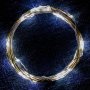 10 броя 25 LED светлинна жичка, батерии, студено бяло, Коледна декорация, украса, снимка 2