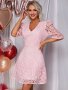 Розова дантелена рокля BARBIE , снимка 3