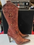 Дамски кожени ботуши с ток тип Western 36 номер , снимка 2