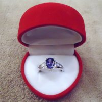 Годежен пръстен злато, танзанит и диаманти, снимка 5 - Пръстени - 27478177