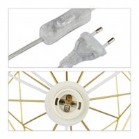Настолна лампа Relaxdays,крушка E27,винтидж дизайн,метал златисто и бял плат,нощно шкафче Abat Jour, снимка 8 - Настолни лампи - 38224322