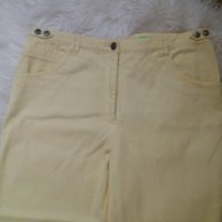 Млечножълт панталон 7/8 дължина - ХЛ размер , снимка 2 - Панталони - 37121010