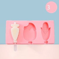 Силиконова форма за сладолед за многократна употреба с пластмасови дръжки , снимка 3 - Форми - 42974270