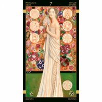 карти таро LOSCARABEO GOLDEN KLIMT  нови Изкуството на Густав Климт заема водеща позиция в началото , снимка 2 - Карти за игра - 32666298
