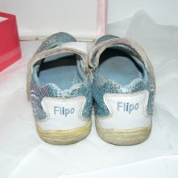 Flipo обувки спортни, каишка, кожа светло син/бял, паети – 32 номер, 21.5см, снимка 4 - Детски обувки - 28762564