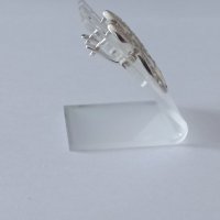 Нови сребърни обеци с камъни циркони, дължина около 2,5см., снимка 2 - Обеци - 40843007
