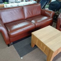 Канапе+фотьойл естествена кожа внос от Холандия , снимка 2 - Дивани и мека мебел - 43622383