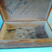 Стара голяма дървена пирографирана кутия,освежена с лак, снимка 8 - Антикварни и старинни предмети - 32935374