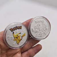 Покемон Пикачу монета / Pokemon Pikachu coin - Silver, снимка 2 - Нумизматика и бонистика - 38730107