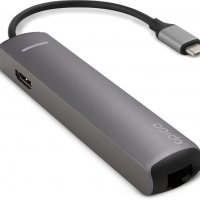 Адаптер Epico LAN,3 USB Hub,HDMI, Type C, снимка 2 - Кабели и адаптери - 32965121