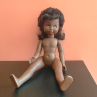 Стара кукла негърка афро Германия винтидж 40 см, снимка 18 - Колекции - 44925353