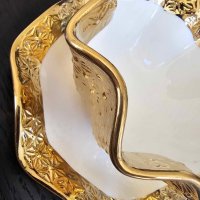 Купичка и чинийка " Gold ", снимка 3 - Чинии - 43217881