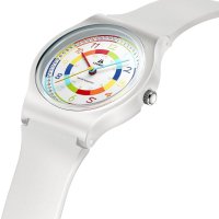 LN LENQIN Детски часовник водоустойчив аналогов кварцов със силиконова каишка, бял, снимка 4 - Детски - 43946852