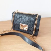Луксозна Черна чанта Г-чи кодIM- Br103, снимка 2 - Чанти - 38762432