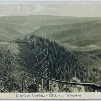 Стара черно-бяла картичка Браунлаге, Оберхарц 1920, снимка 1 - Филателия - 44111435