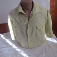 Мъжка риза с къс ръкав от лен LFC, снимка 1 - Ризи - 26313216