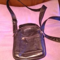 Чанта за през рамо и ръка -за колан -естествена кожа малка 165х125мм, снимка 1 - Чанти - 27647847