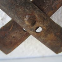Поне 100-годишна голяма кована ножица - 2, снимка 5 - Антикварни и старинни предмети - 28975044
