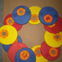 Детска играчка 12 броя разноцветни кръгчета различни форми