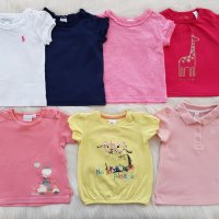 Тениски H&М 6-9 месеца, снимка 1 - Бебешки блузки - 33625321