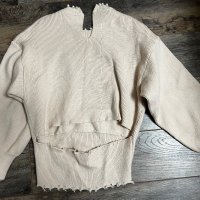 Интересна плетена блуза, снимка 2 - Блузи с дълъг ръкав и пуловери - 43906786
