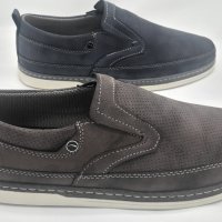 Мъжки обувки мокасини 1275 в синъо и кафяво , снимка 2 - Ежедневни обувки - 38315083