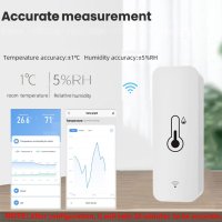 Wi-Fi Смарт Сензор за Влажност от 0 до 100% и Температура от -20 до 60, снимка 5 - Друга електроника - 43765614