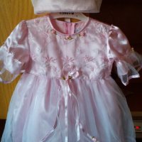 Рокличка за принцеса-Розово бижу"Tiny Princess", снимка 3 - Бебешки рокли - 27499270