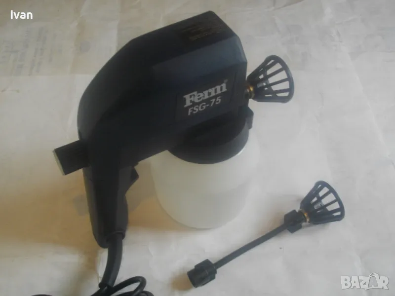 НОВ НИДЕРЛАНДСКИ ЕЛЕКТРИЧЕСКИ БОЯДЖИЙСКИ ПИСТОЛЕТ 2003г. 75W С 2 РАЗЛИЧНИ ДЮЗИ ПРОФЕСИОНАЛЕН FERM, снимка 1