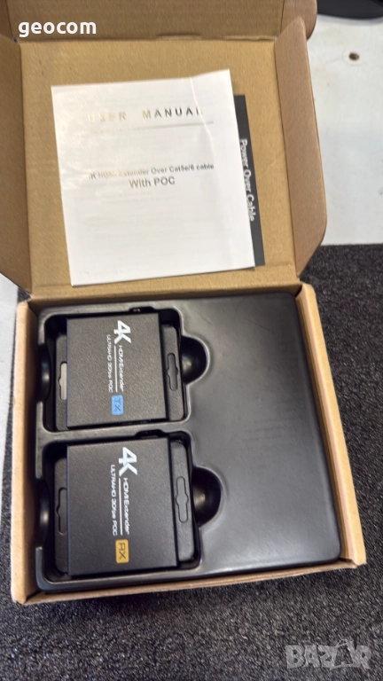 4К HDMI екстендер през FTP RJ-45 (Cat 5e/6, до 50м,Комплект), снимка 1