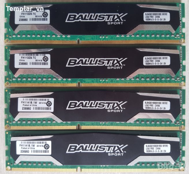 Crucial Ballistix Sport 4x4 GB DDR3 1600, снимка 1