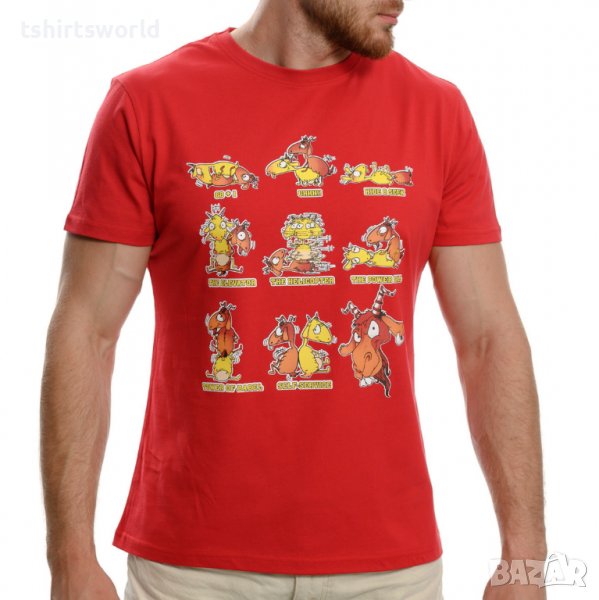 Нова мъжка забавна тениска с трансферен печат Секс пози, кози, закачки, снимка 1