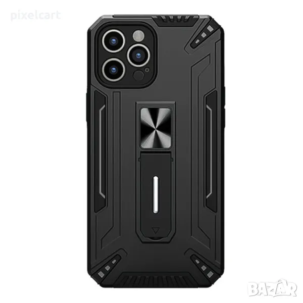 Удароустойчив калъф Shock Armor за iPhone 13 Pro, Черен, снимка 1