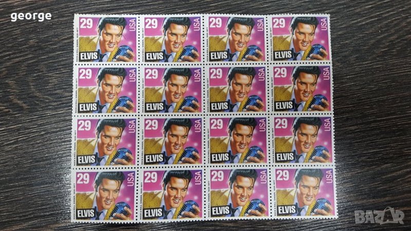 16 броя пощенски марки марка - Елвис Пресли 1993 от САЩ, снимка 1