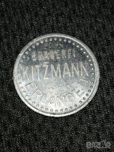 Марка бира Erlangen Brewery Kitzmann Krug Pfand Alu Menzel 6750.5, снимка 1
