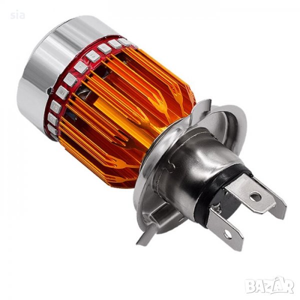 LED крушка за мотор, H4 , 12V, 6000К, 9W, снимка 1