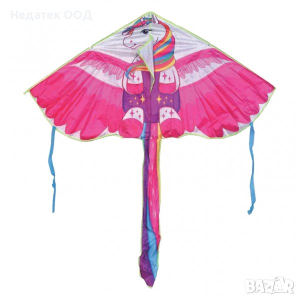 Хвърчило, Еднорог, Розово, 1.4х1.5м, снимка 1