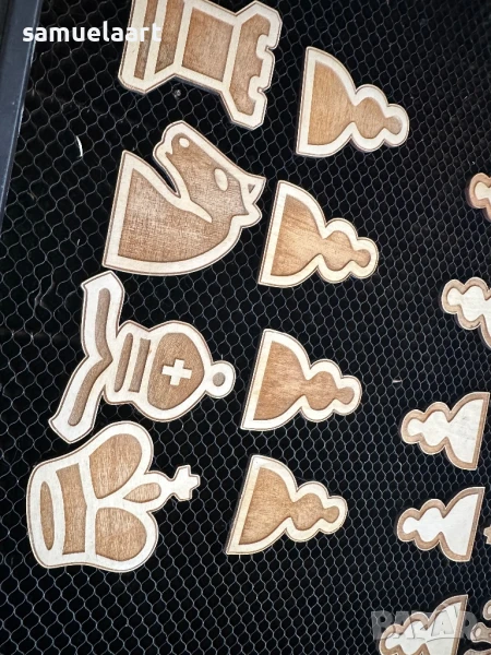 Ръчно изработени шахматни фигури от дърво ♟️, снимка 1