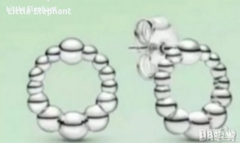 Сребърни обеци Пандора curcle на топчета different sizes/нови, снимка 1