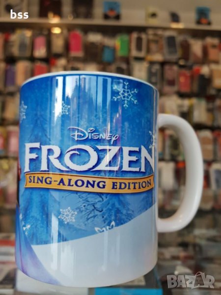 Бяла порцеланова чаша с изображение от детското филмче "Леденото кралство /FROZEN" - Дизайн 1, снимка 1